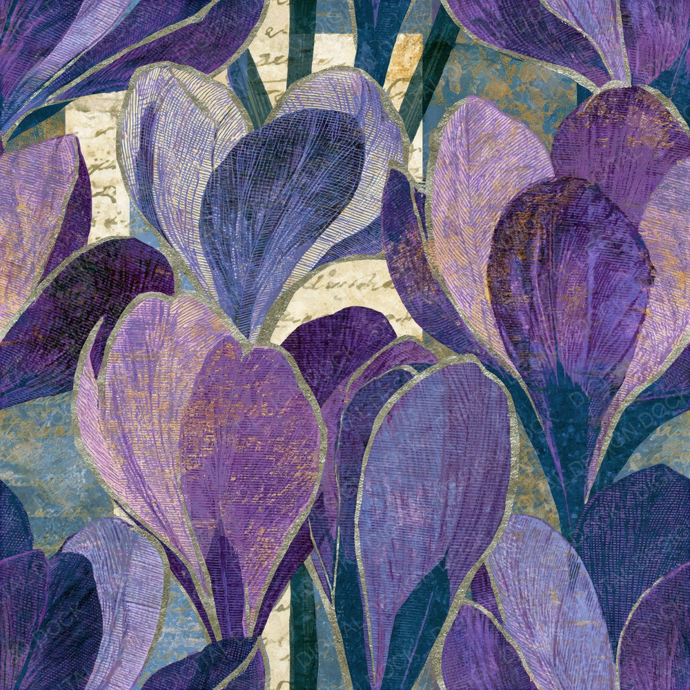 Victorian Crocus Amethyst Bone Seamless Digital Paper Pack (DDD018201)