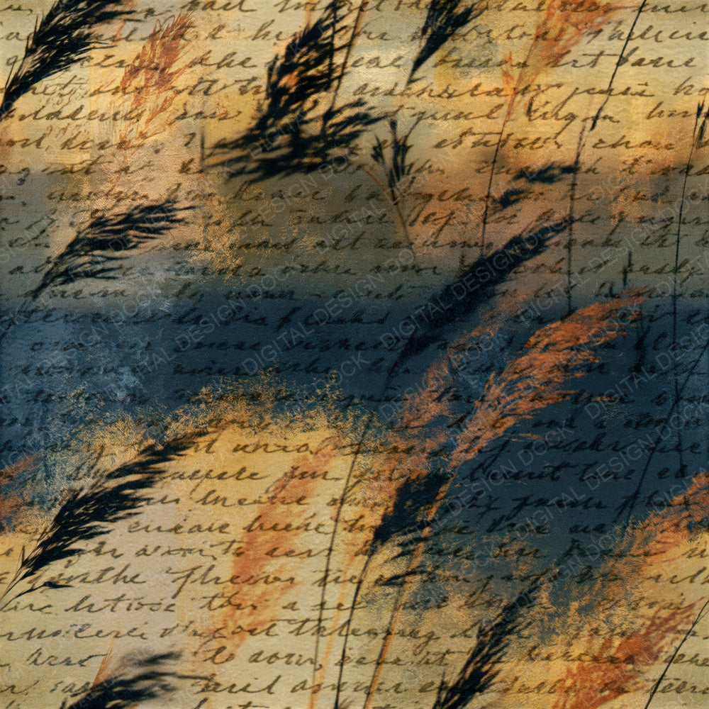 Wet Plate Reeds Cream Seamless Digital Paper Pack (DDD018203)