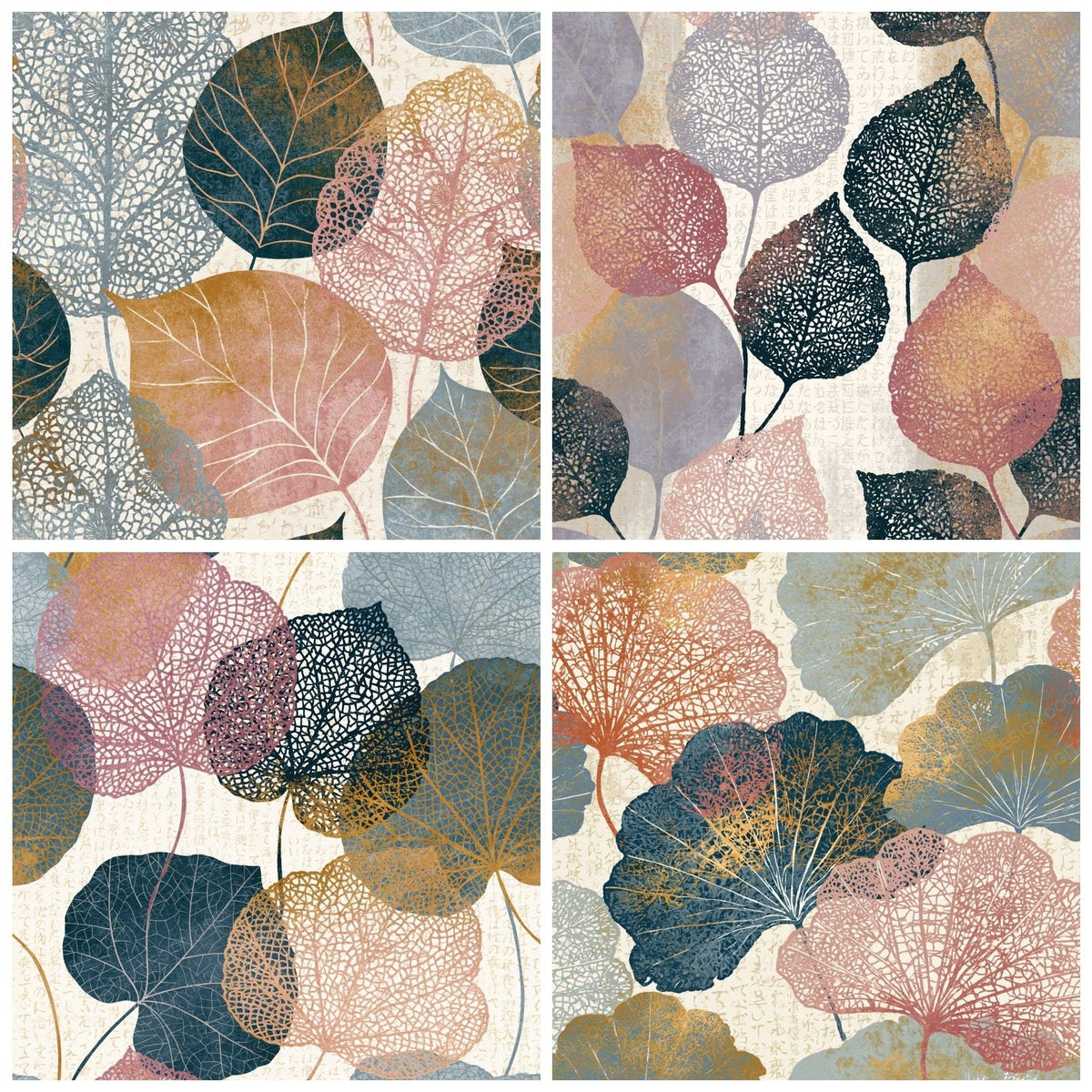 Crochet Leaf Ash Rose Texture Digital Paper Pack (DDD018307)