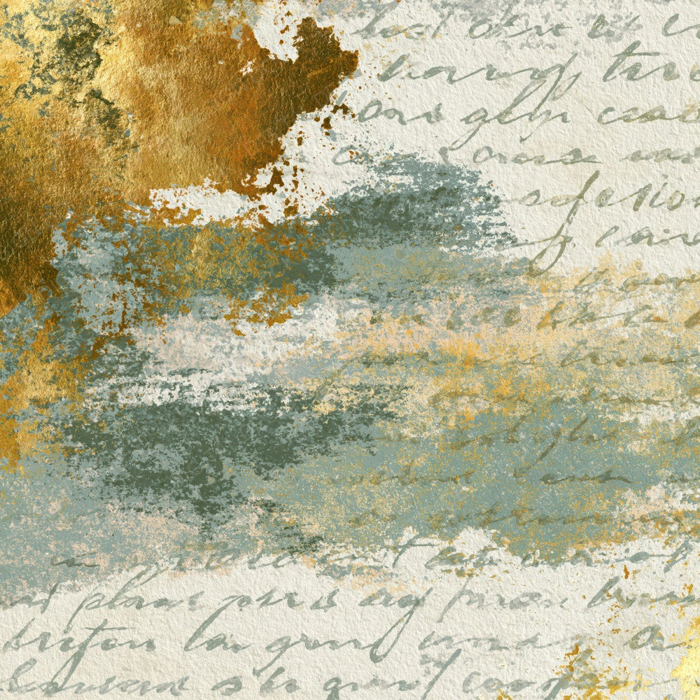 Drypoint Gold Leaf Sage Primrose Abstract Digital Paper Pack (DDD018326)