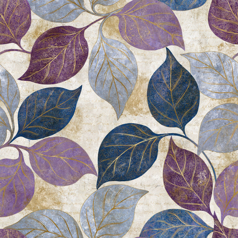 Kamasan Leaves Pearl Lilac Texture Digital Paper Pack (DDD018355)