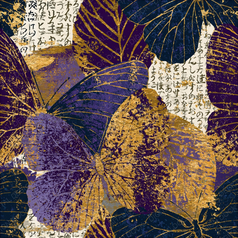 Maximalist Butterfly Plum Damson Seamless Digital Paper Pack (DDD018536)