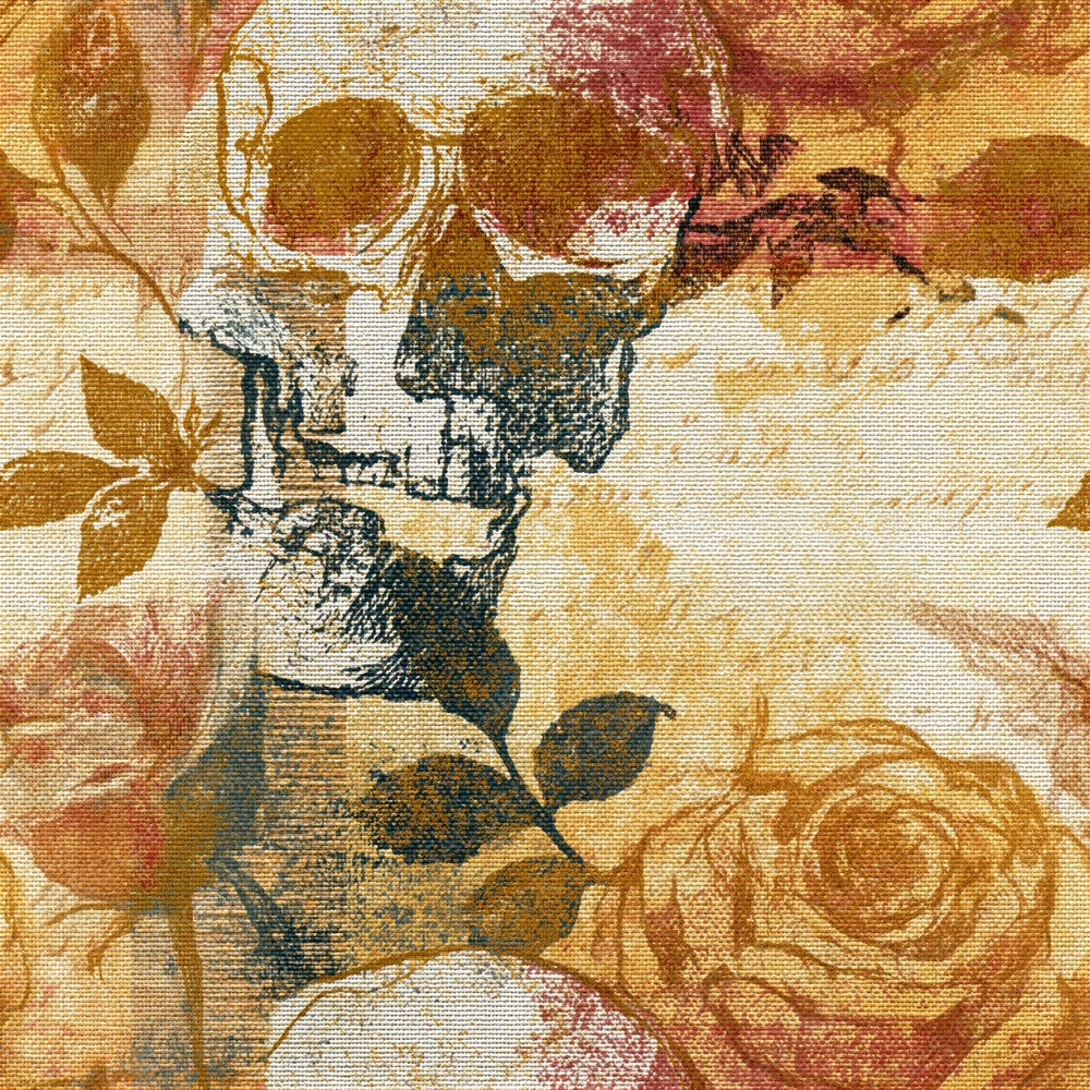 Tapestry Roses Skulls Cream Seamless Digital Paper Pack (DDD018664)