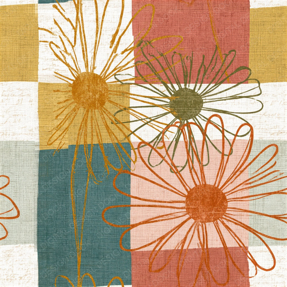 Tapestry Daisy Outlines Blush Sage Seamless Digital Paper Pack (DDD018803)