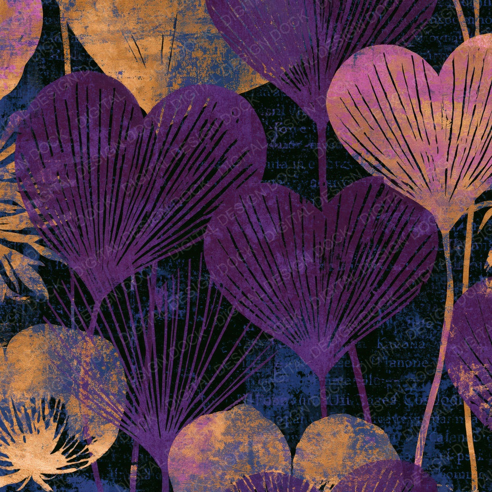 Another Etching Hearts Aubergine Pearl Abstract digital paper shown full size