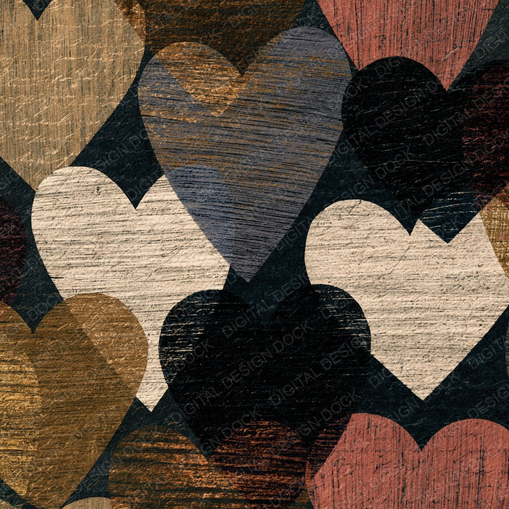 Another Scratchboard Hearts Mushroom Ivory Abstract digital paper shown full size