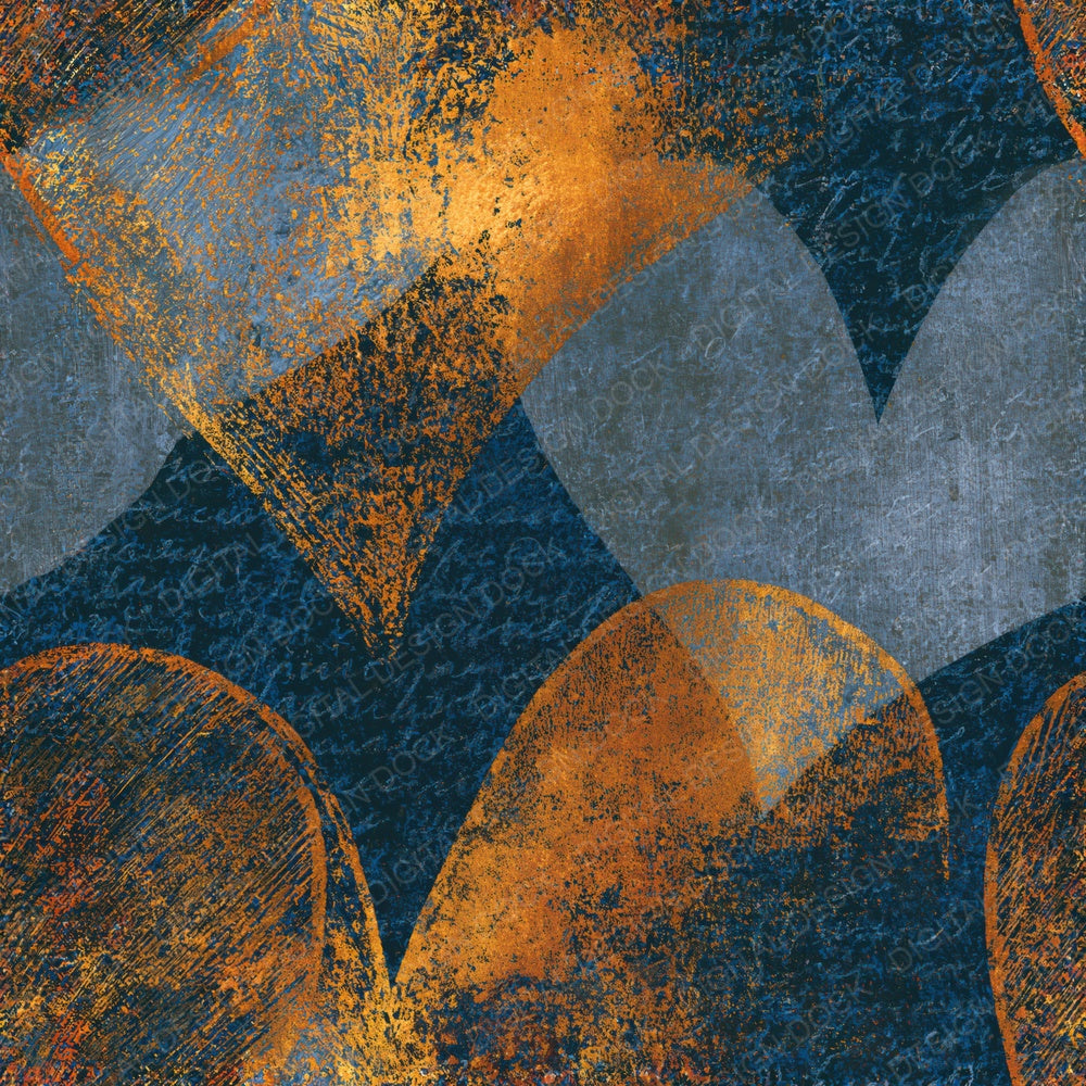 Single Scratchboard Love Hearts Gunmetal Rust Seamless digital paper shown full size