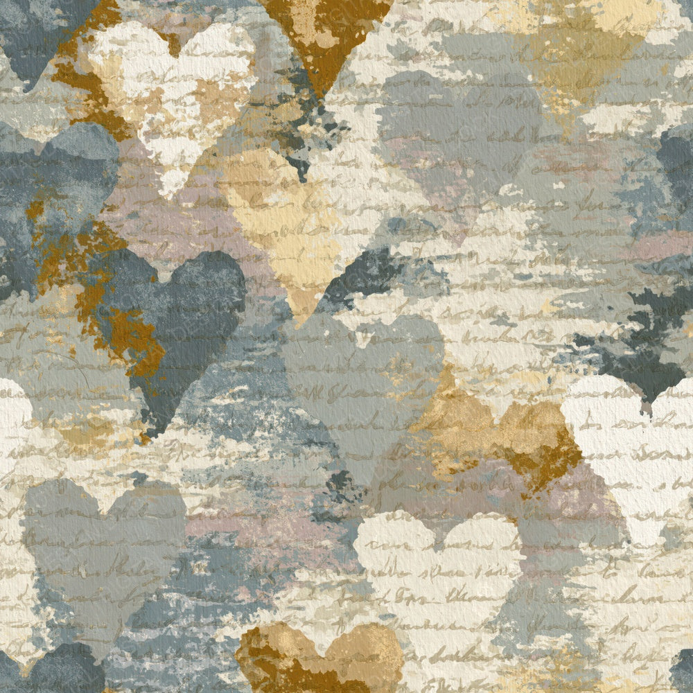 Single Woodblock Hearts Stone Bone Abstract digital paper shown full size