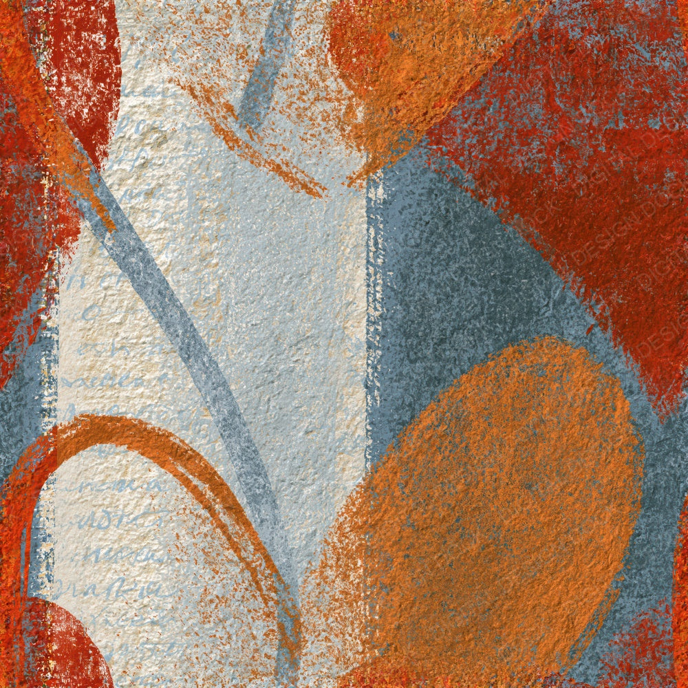 Single Lithograph Heart Outlines Copper Rust Seamless digital paper shown full size