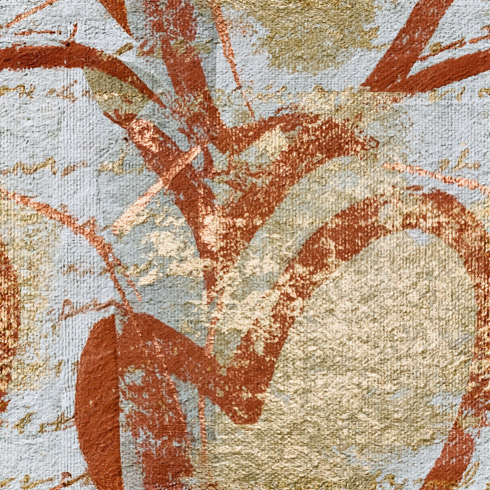 Single Lithograph Heart Outlines Rust Gold Seamless digital paper shown full size