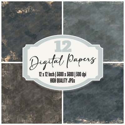 Golden Eagle Bird Mountain Slate Raptor Bronze Bone digital paper pack cover showing four of the 12 papers