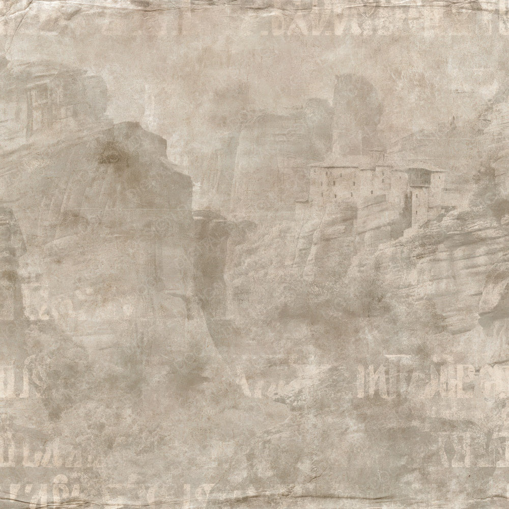Single Meteora Monasteries Thessalian Stone Monastery Umber Bone digital paper shown full size