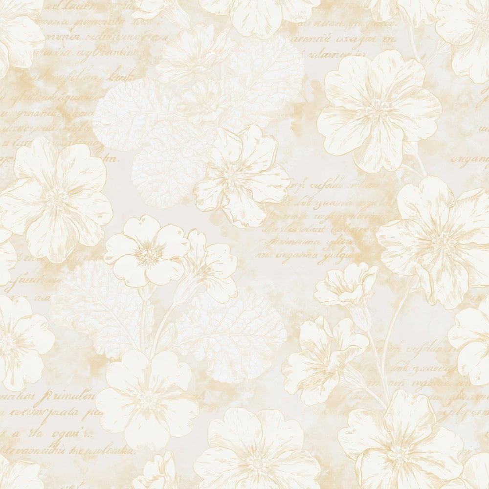 Another Primrose Flower Spring Cream Primrose Yellow Bone digital paper shown full size