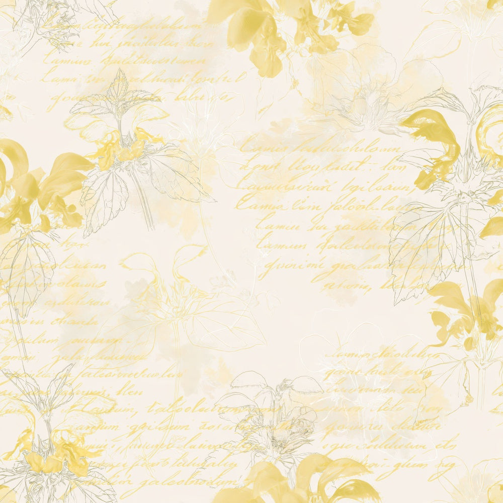 Single Yellow Archangel Flower Woodland Cream Archangel Yellow Bone digital paper shown full size