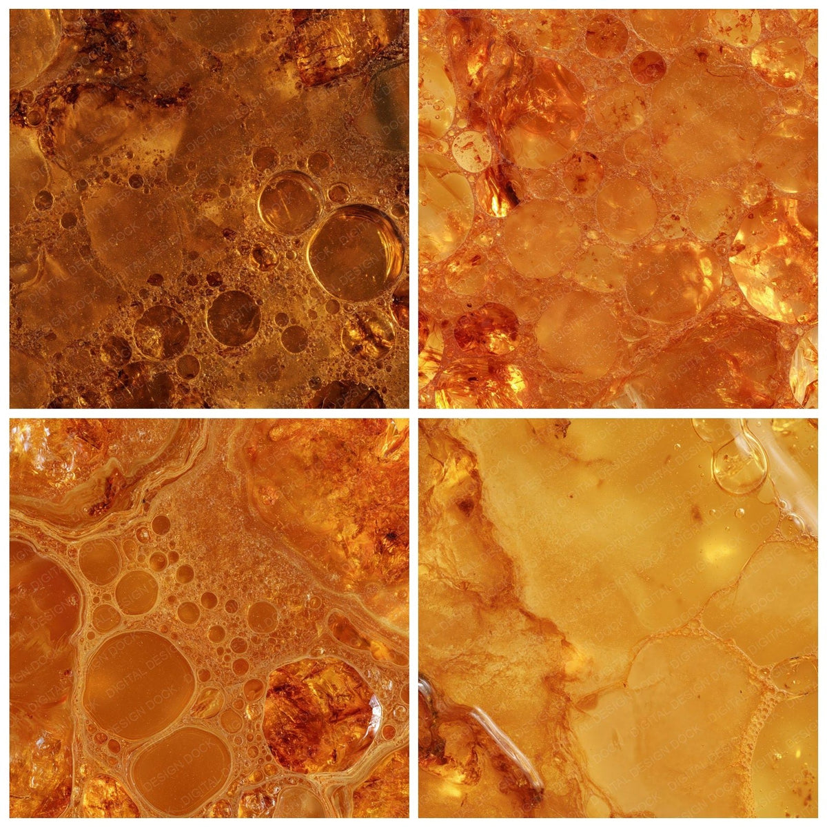 Four more Aged Baltic Amber Amber Aged Honey Butterscotch digital papers from the pack shown in a grid