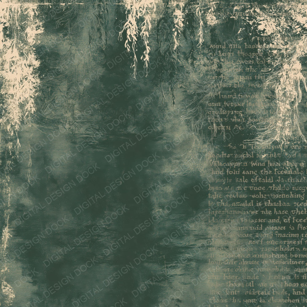 Single Peg Powler Cryptid River Green Weed Bone digital paper shown full size