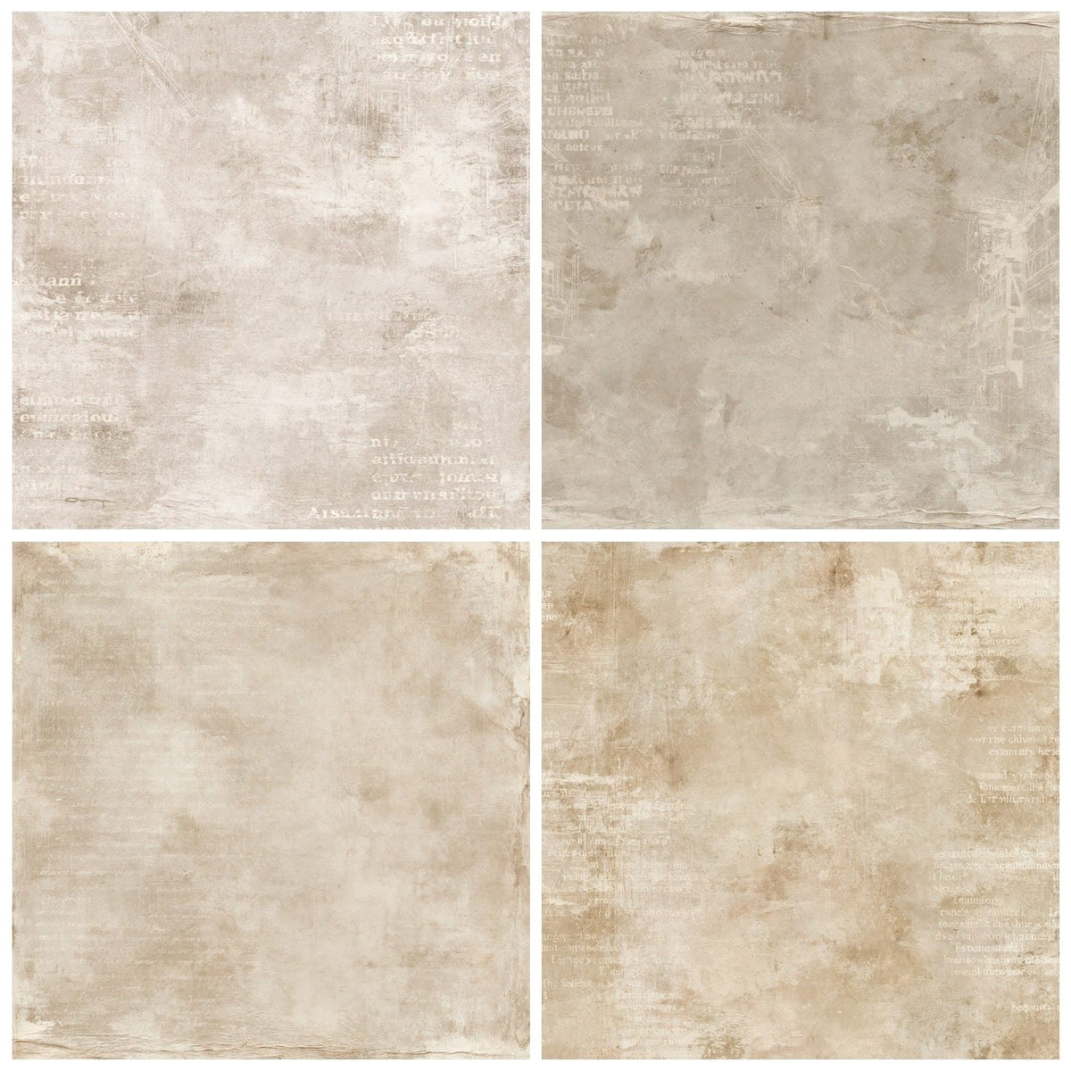 Four Colmar Alsace Half Timbered Vosges Stone Timber Ochre Bone digital papers from the pack shown in a grid
