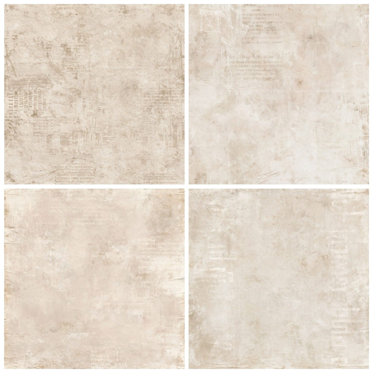 Four more Colmar Alsace Half Timbered Vosges Stone Timber Ochre Bone digital papers from the pack shown in a grid