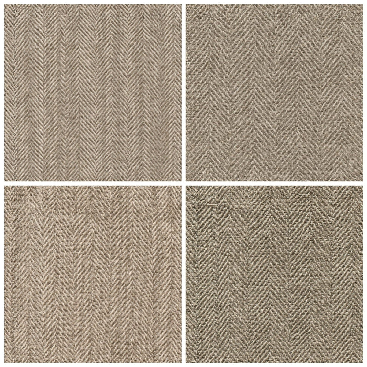 Four Herringbone Tweed Tweed Cream Aged Oatmeal Peat Seamless digital papers from the pack shown in a grid
