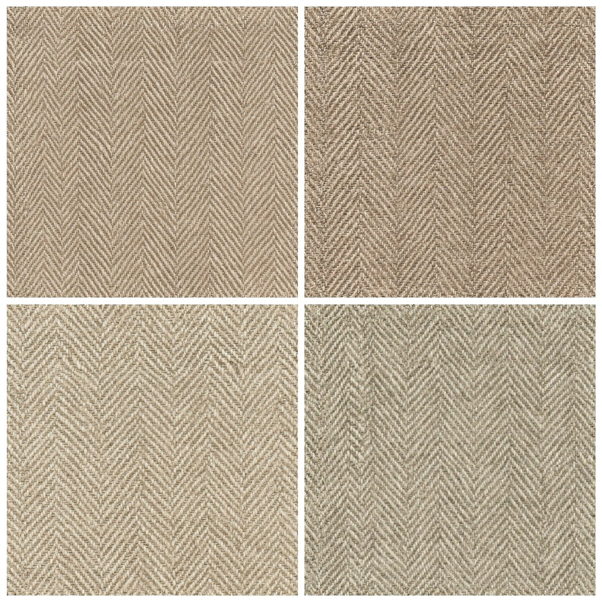Four more Herringbone Tweed Tweed Cream Aged Oatmeal Peat Seamless digital papers from the pack shown in a grid