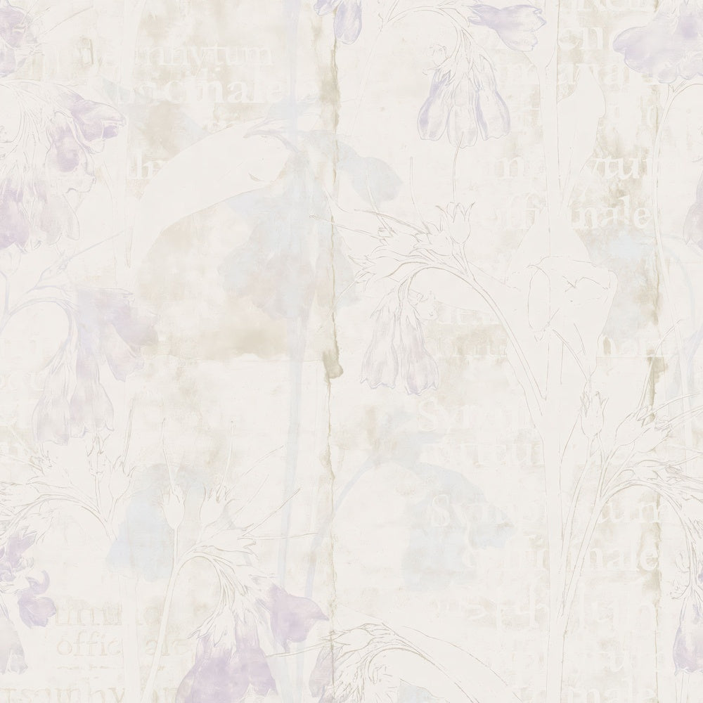 Another Common Comfrey Flower Riverbank Cream Dusky Mauve Bone digital paper shown full size