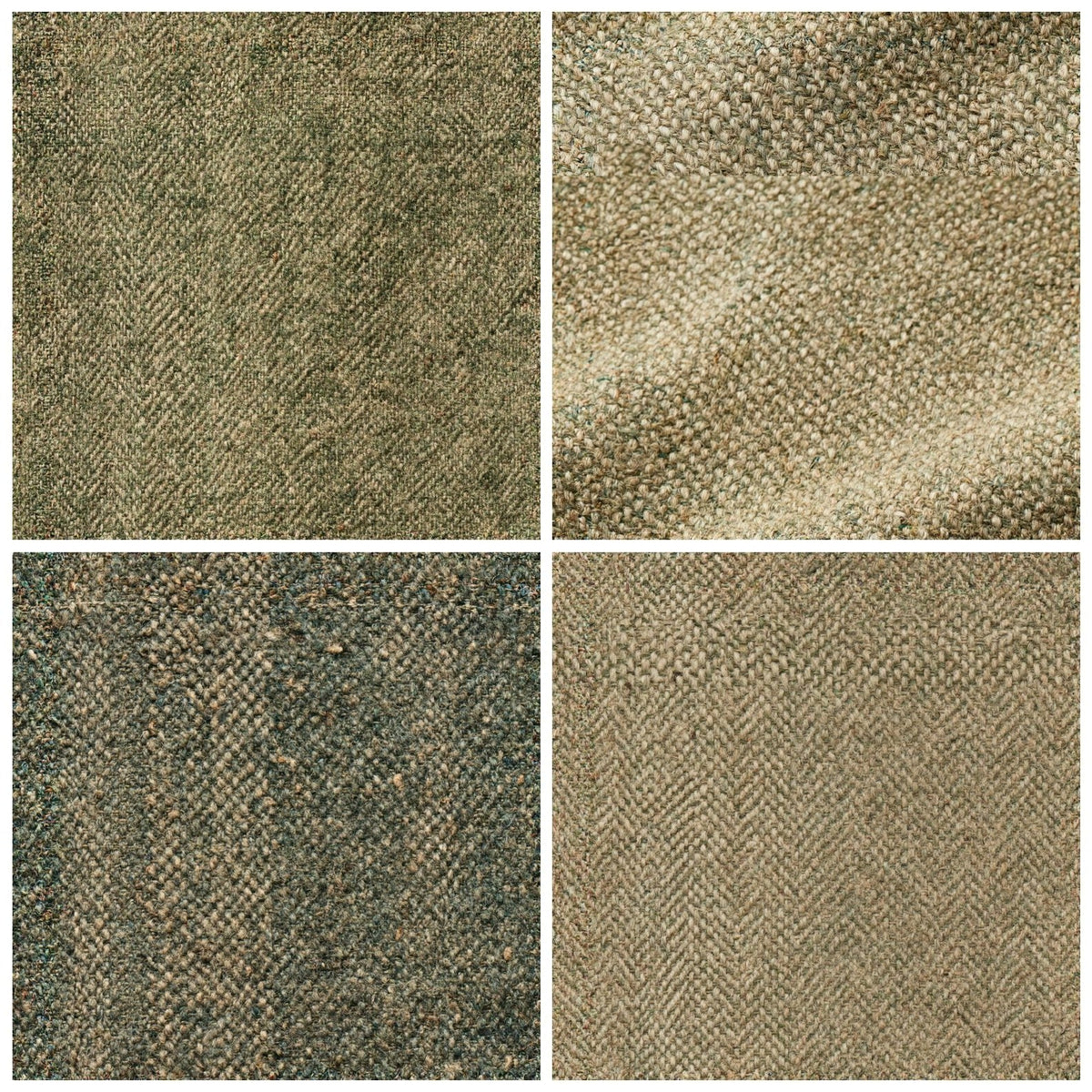 Four Donegal Tweed Fleck Tweed Oatmeal Aged Heather Moss Seamless digital papers from the pack shown in a grid
