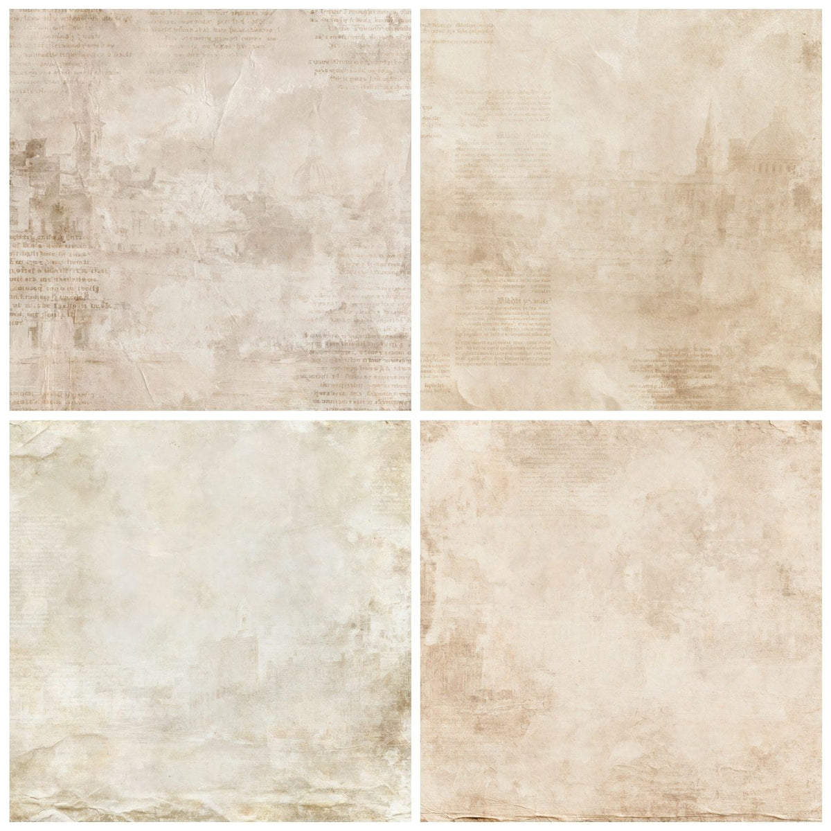 Four more Malta Valletta Harbour Maltese Limestone Honey Stone Bone digital papers from the pack shown in a grid