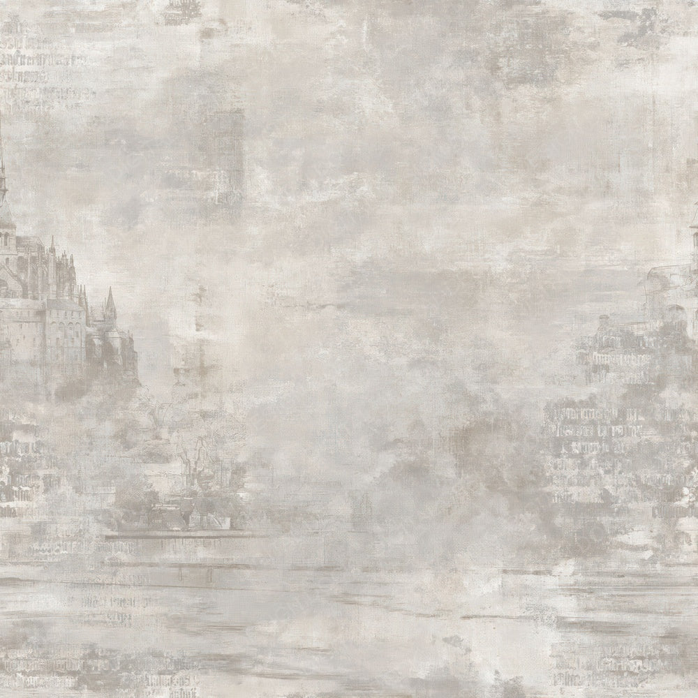 Single Mont Saint Michel Abbey Norman Tidal Aged Granite Bone digital paper shown full size