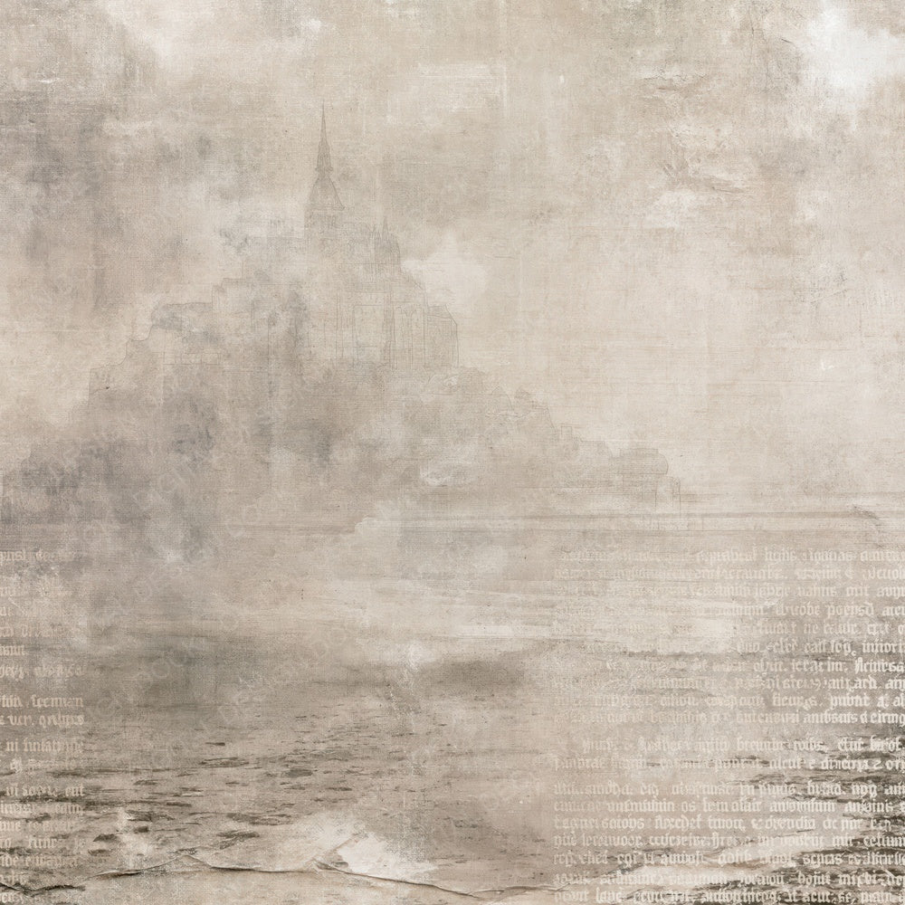 Another Mont Saint Michel Abbey Norman Tidal Aged Granite Bone digital paper shown full size