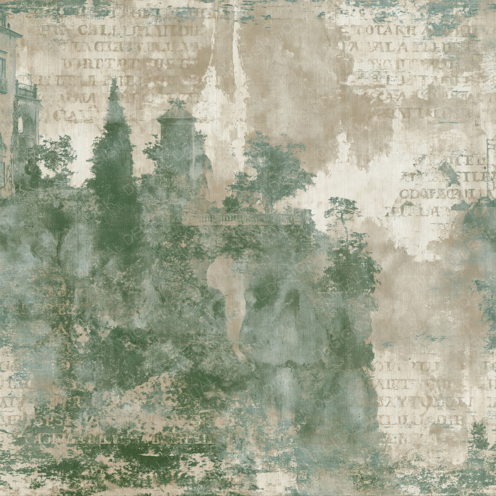 Another Ravello Italy Clifftop Garden Tyrrhenian Stone Cypress Green Bone digital paper shown full size