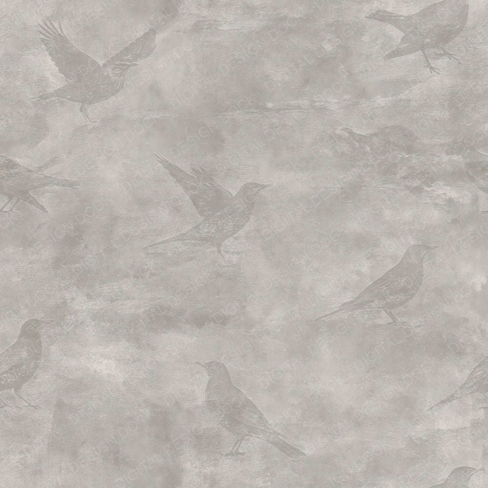 Another Ring Ouzel Bird Crag Grey Sooty Black Bone digital paper shown full size