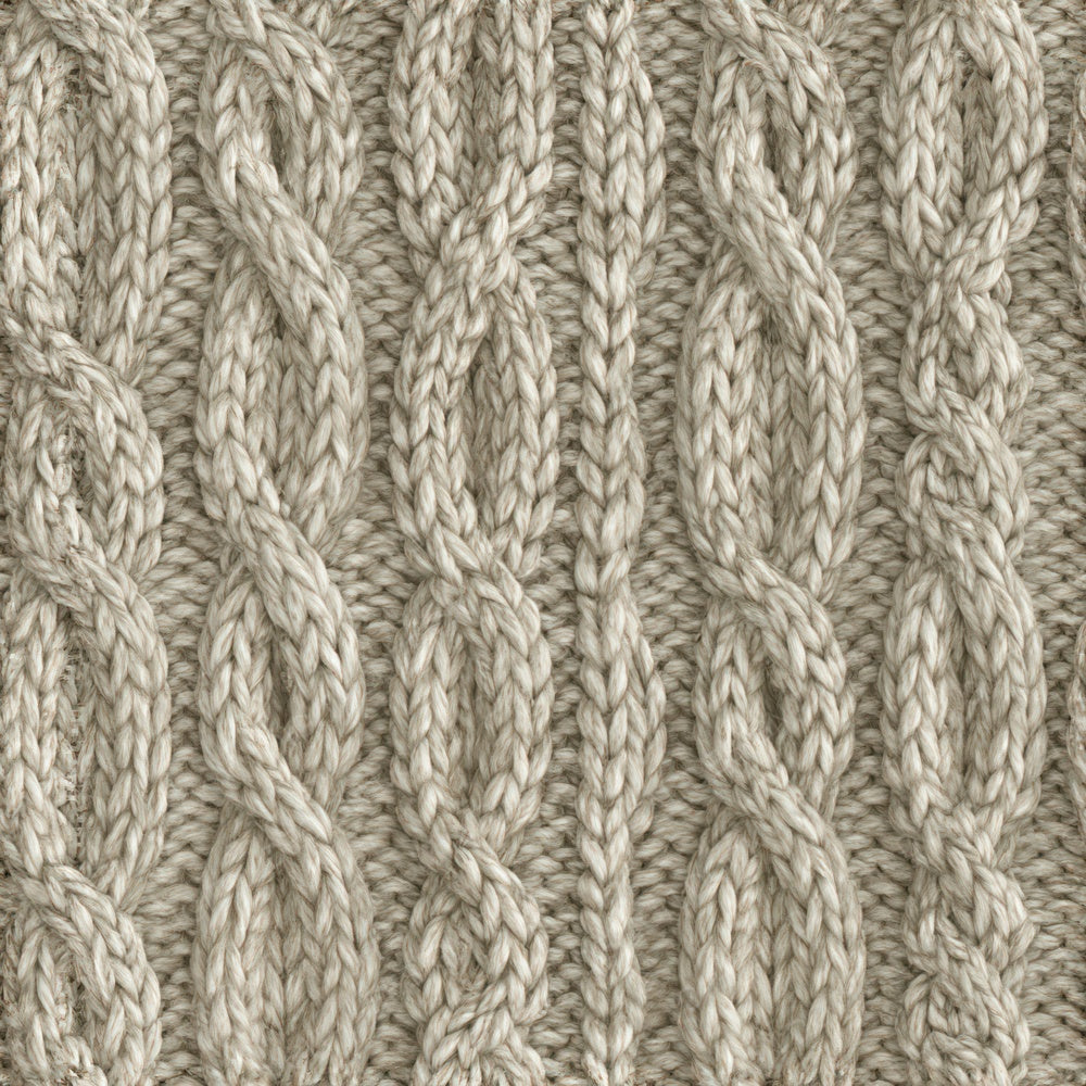 Another Aran Cable Knit Bainin Cream Aged Oatmeal Bone Seamless digital paper shown full size