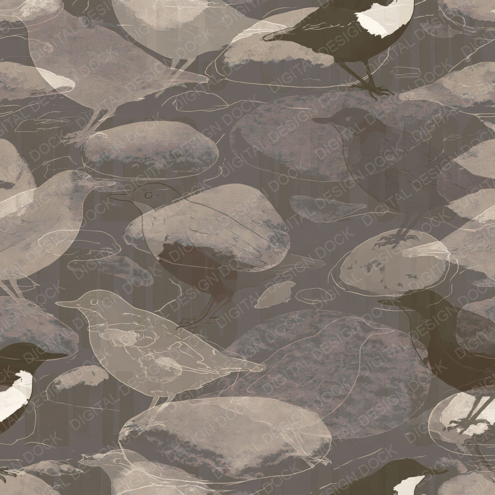 Another Dipper Bird River Stone Grey Chestnut Bone White digital paper shown full size