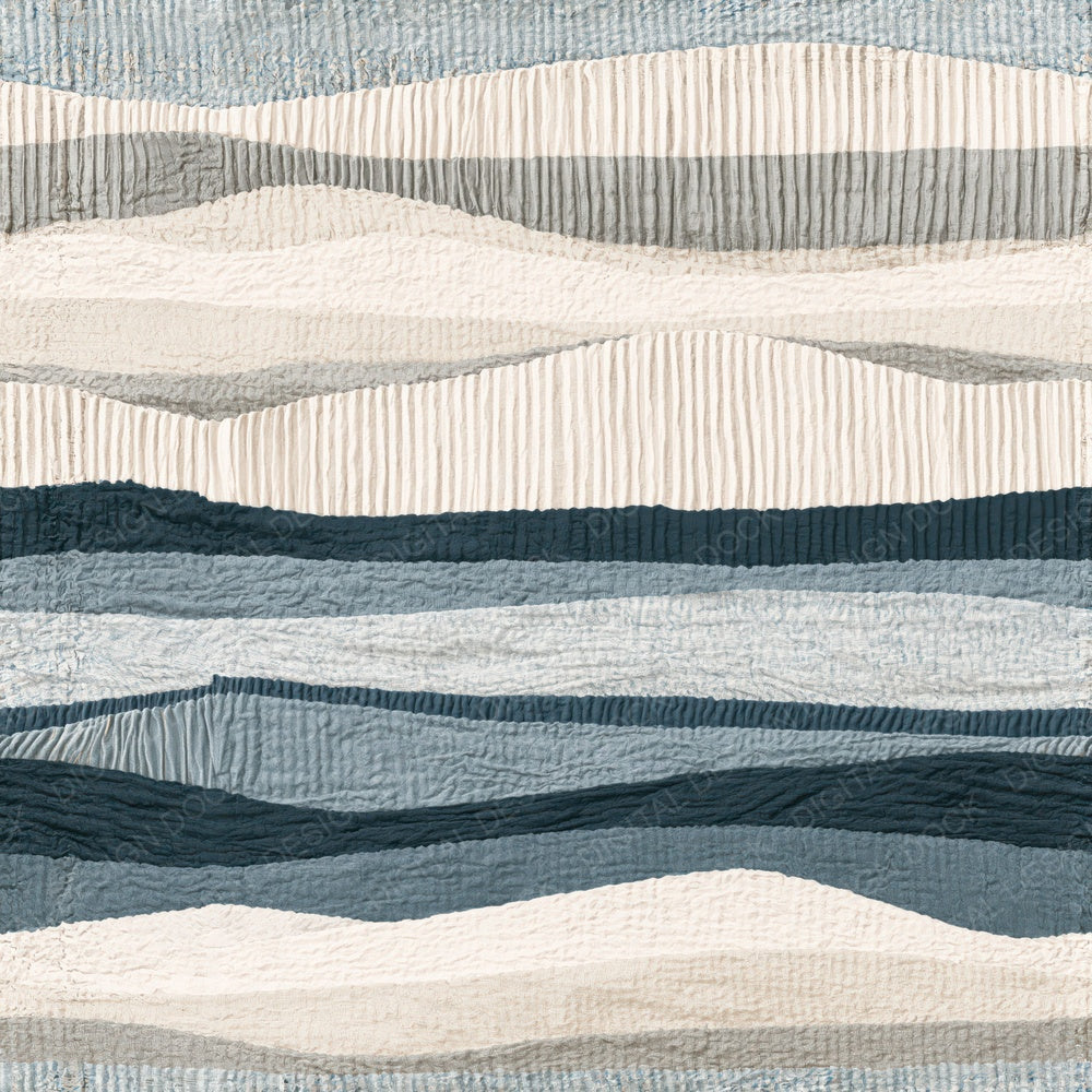 Another Seersucker Stripe Seersucker Cream Cornflower Blue Bone Seamless digital paper shown full size