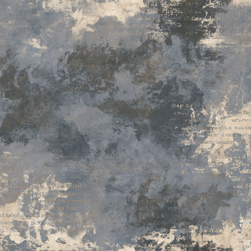 Single Wulver Cryptid Shetland Sea Grey Shaggy Brown Bone digital paper shown full size