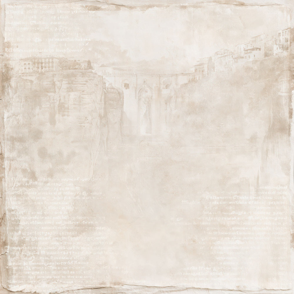 Single Ronda Spain Gorge Bridge Andalusian Stone Sun Bleached White Bone digital paper shown full size