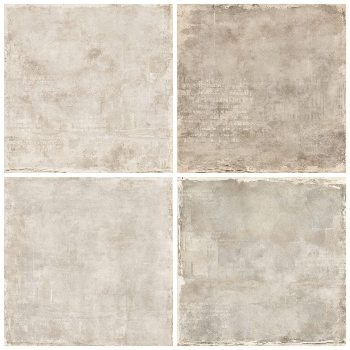 Four Sarlat Dordogne Medieval Dordogne Limestone Lauze Slate Bone digital papers from the pack shown in a grid