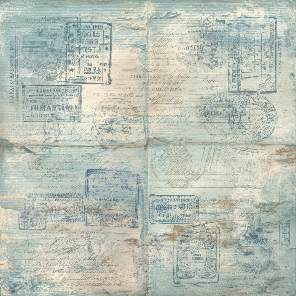 Antique Passport Travel Document Background Digital Paper Pack (DDD008870)