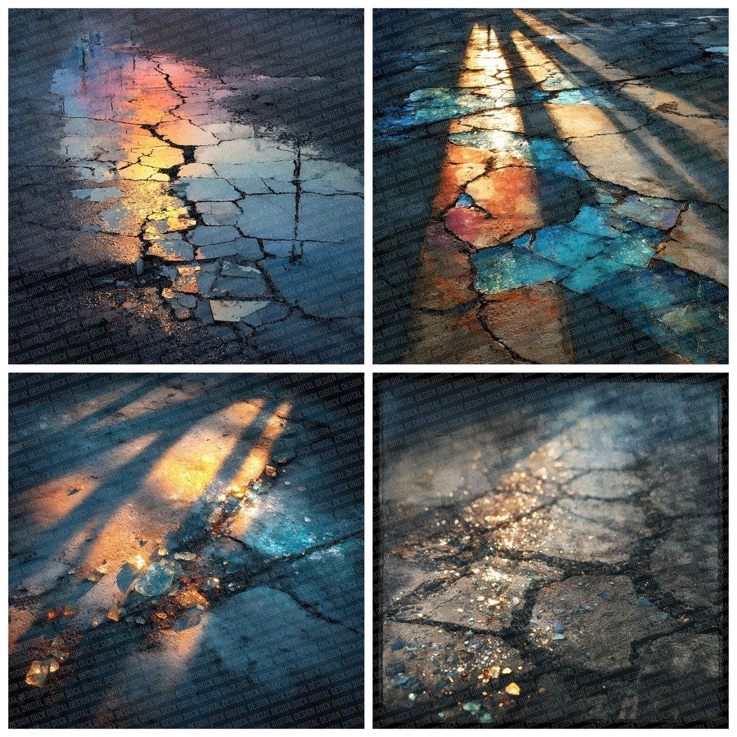 Asphalt Glass Tread Digital Paper Pack (DDD007609)