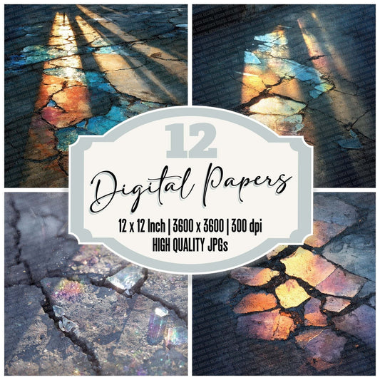 Asphalt Glass Tread Digital Paper Pack (DDD007609)