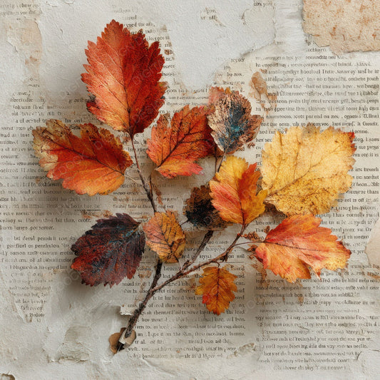 Autumn Leaves Book Digital Paper Pack (DDD007612)