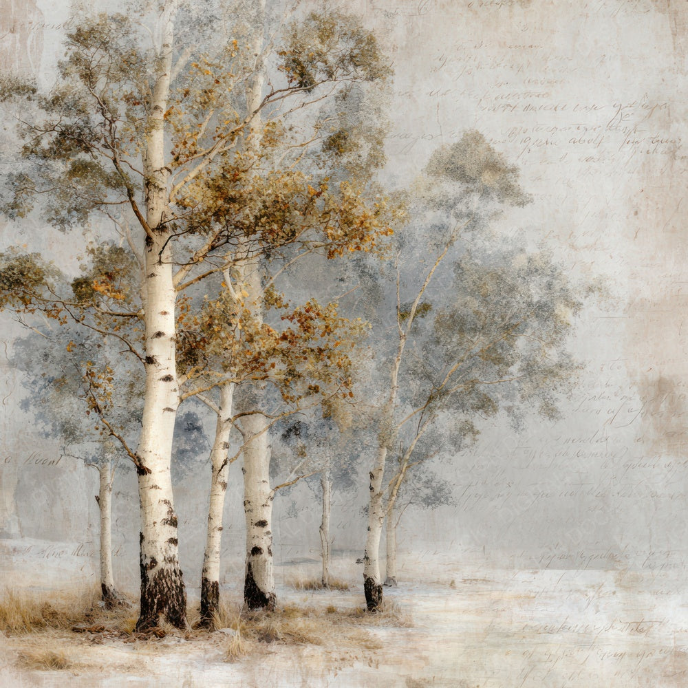 Birch Tree Fieldnotes Digital Paper Pack (DDD007613)