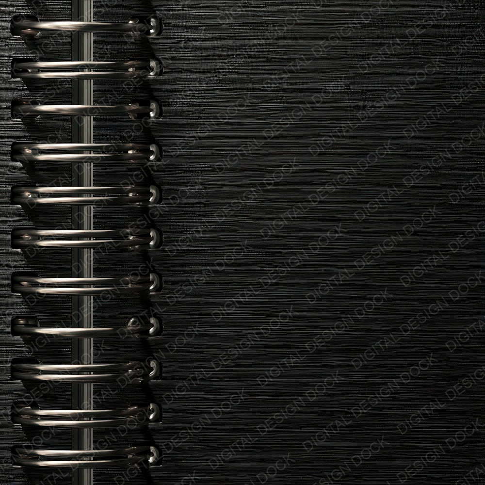 Black Spiral Binding Digital Paper Pack (DDD008169)