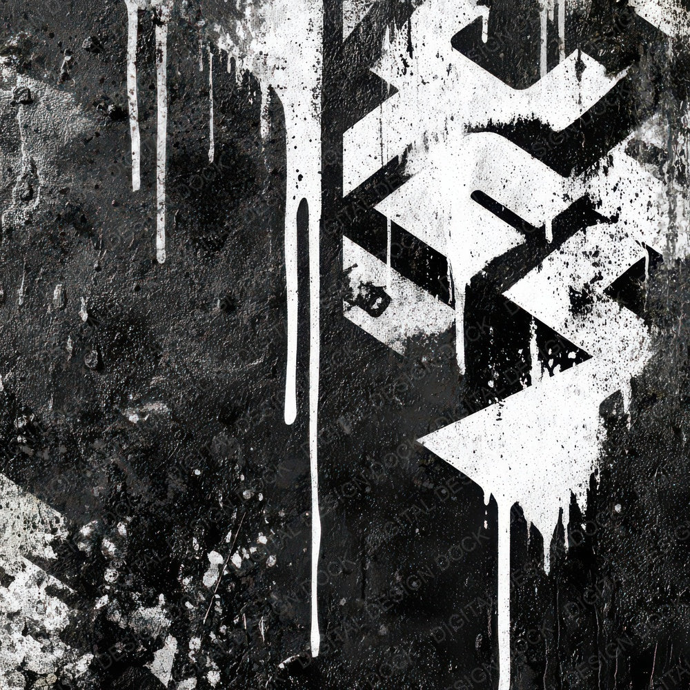 Black Stencil Grunge Digital Paper Pack (DDD008716)