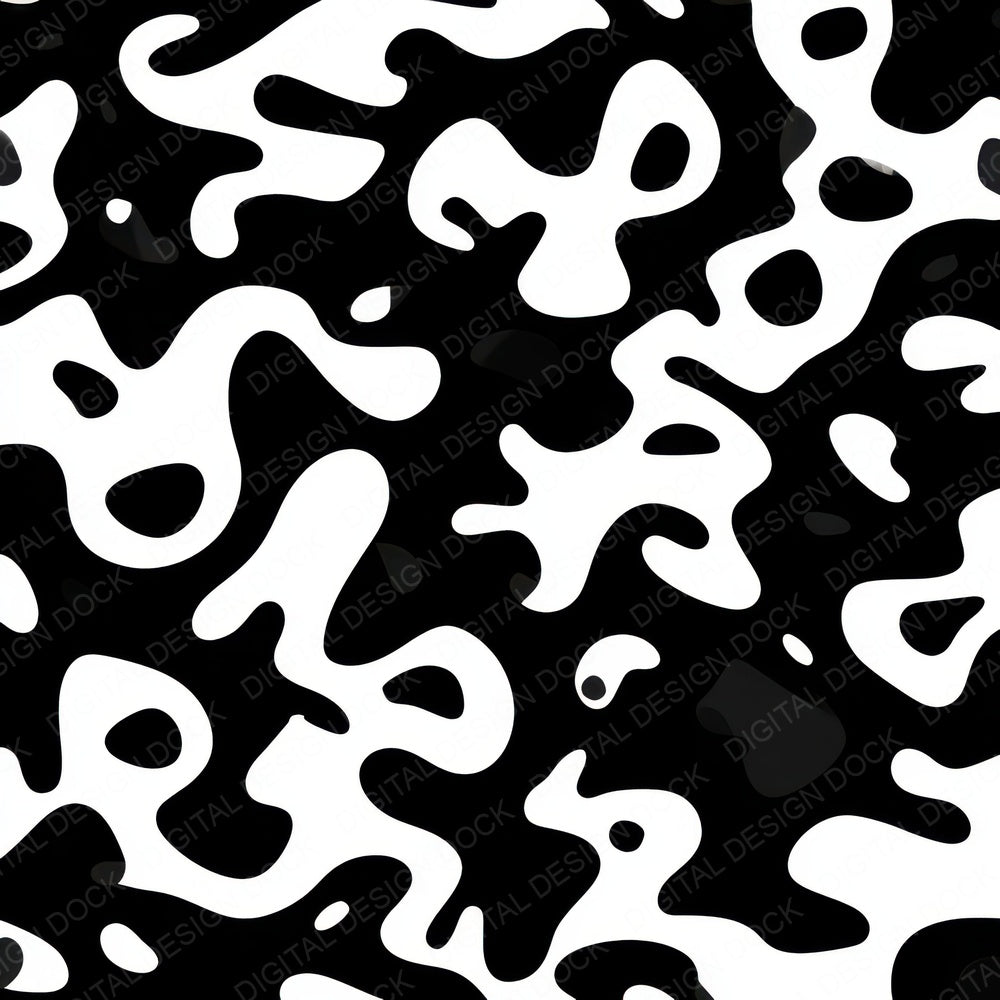 Black White Camo Pattern Digital Paper Pack (DDD008368)
