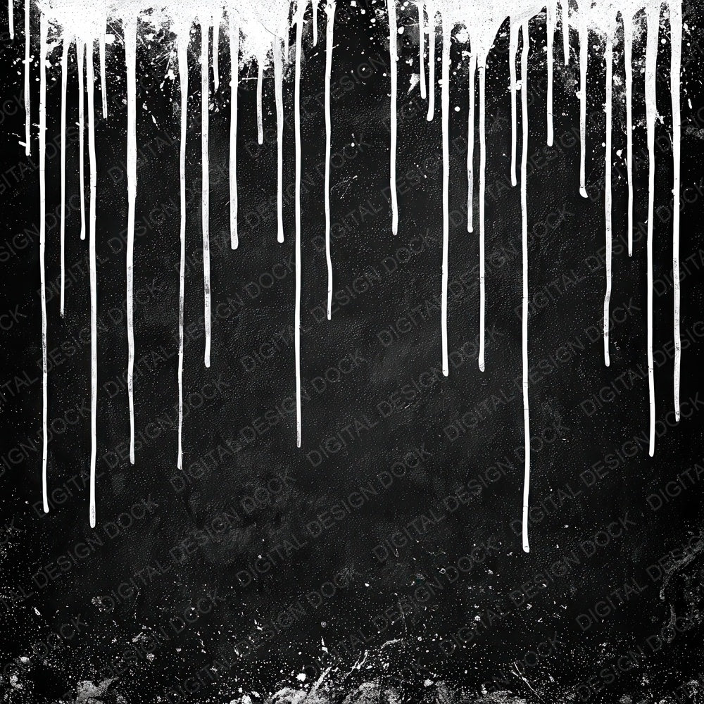 Black White Ink Drips Digital Paper Pack (DDD008721)