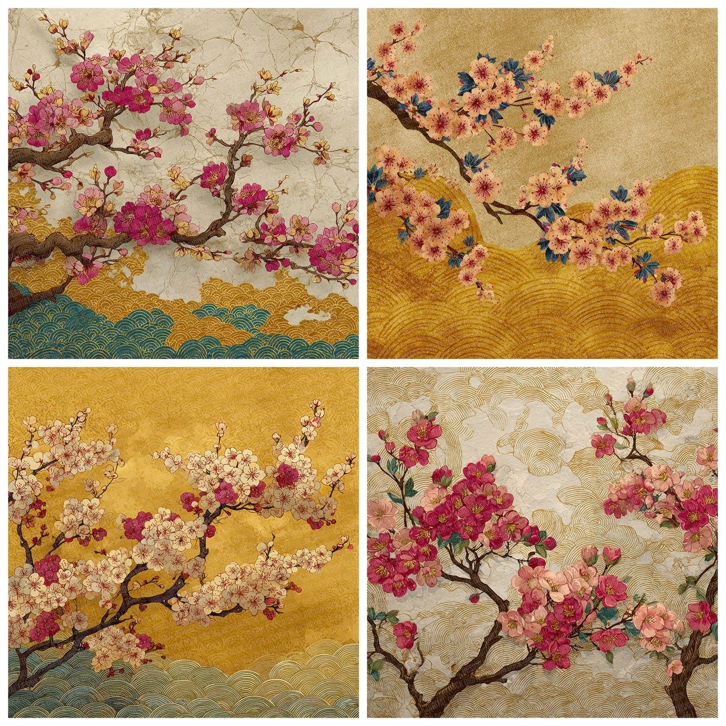 Blossom Wave Hokusai Digital Paper Pack (DDD007616)