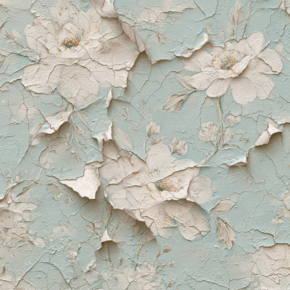 Blue Peeling Wallpaper Digital Paper Pack (DDD008153)