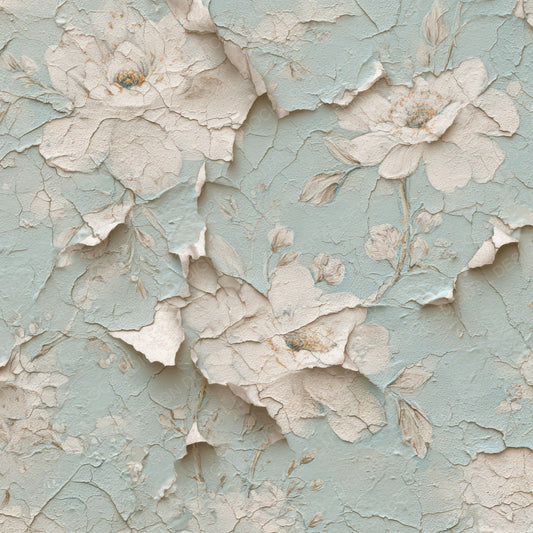 Blue Peeling Wallpaper Digital Paper Pack (DDD008153)