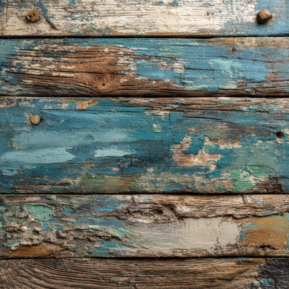 Blue Weathered Wood Panels Digital Paper Pack (DDD007868)